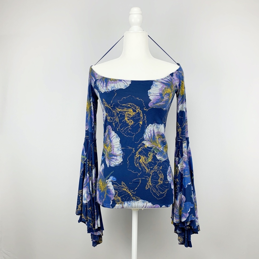 WE THE FREE Printed Birds Of Paradise Bell Sleeve - Picture 3 of 12